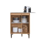 Balcão De Canto Para Cozinha Jade 1 Porta 1 Prateleira Freijó