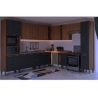 Balcão De Canto Para Cozinha Sálvia 1 Porta Grafite/freijo