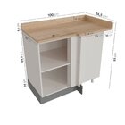 Balcão De Canto Reto 1 Porta Arizona Cabecasa Madeiraoriginal