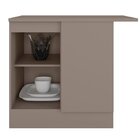 Balcão De Canto Reto 1 Porta Com Tampo Unna  Fumê