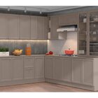 Balcão De Canto Reto 1 Porta Com Tampo Unna  Fumê