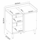 Balcão De Canto Reto 1 Porta Firenze Amendola/nude Prime Tx