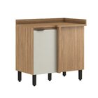 Balcão De Canto Reto 1 Porta Firenze Amendola/nude Prime Tx