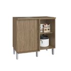 Balcão De Canto Reto 1 Porta Hera  Wood/malbec