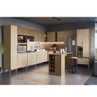 Balcão De Canto Reto 1 Porta Hera  Wood/malbec