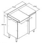 Balcão De Canto Reto 1 Porta Maldivas Dcb Carvalho Oak E Briza