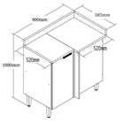 Balcão De Canto Reto 1 Porta Montenegro Dcb Wengue E Cristalo