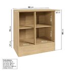 Balcão De Canto Reto 90cm Com Tampo Nara Cabecasa Madeiraorig