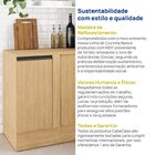 Balcão De Canto Reto 90cm Com Tampo Nara Cabecasa Madeiraorig