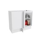 Balcão De Canto Reto Celeste Kappesberg 100% Mdf 1 Porta Bran