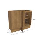 Balcão De Canto Reto Celeste Kappesberg 100% Mdf 1 Porta Nogu