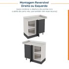 Balcão De Canto Reto Com Tampo Com Rodapé Puxador 150cm Ipane