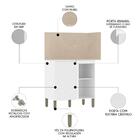 Balcão De Canto Reto Com Tampo E Painel 94cm Minsk Branco Z06