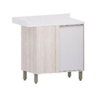 Balcão De Canto Reto De Cozinha Com Tampo 95cm 1 Porta Art Lu