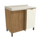 Balcão De Canto Reto Kappesberg Com Tampo 1 Porta Lótus