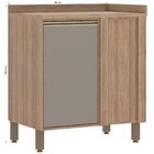 Balcão De Canto Reto Luciane Yara 1 Porta 1305