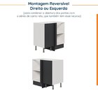 Balcão De Canto Reto Sem Tampo Com Rodapé Puxador 150mm Ipane