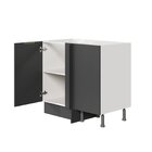 Balcão De Canto Reto Sem Tampo Com Rodapé Puxador 150mm Ipane