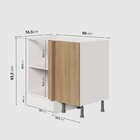 Balcão De Canto Reto Sem Tampo Com Rodapé Puxador 150mm Ipane