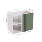 Balcão De Canto Reto Sem Tampo Sem Rodapé Ipanema Cabecasa Ma