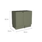 Balcão De Canto Sem Tampo Évora 1 Pt Verde Hill