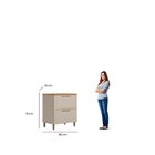 Balcão De Cozinha 0.8m Atena Linea Brasil Jequitibá/off White