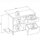 Balcao De Cozinha 1,2m Atena Com Tampo Jequitibá/off White Fo