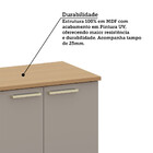 Balcão De Cozinha 100 Mdf 2 Portas Com Tampo 80cm Duna Lucian