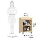 Balcão de Cozinha 100% MDF 2 Portas 60cm  Aura Luciane Móveis