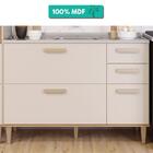 Balcão De Cozinha 100%mdf 120 Cm 1 Porta Basculante Com 4 Gav