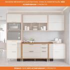 Balcão De Cozinha 100%mdf 120cm 1 Porta Basculante 4 Gavetas