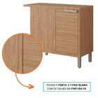 Balcão De Cozinha 100%mdf 92x52cm De Canto 1 Porta Estela Mgm