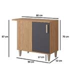 Balcão De Cozinha 100%mdf 94x52cm De Canto Com 1 Porta Bella