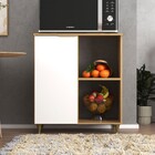 Balcão De Cozinha 1194 1 Porta 2 Prateleiras Nogal/branco - D