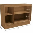 Balcão De Cozinha 1200mm 2 Portas De Madeira Canela