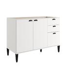 Balcão De Cozinha 1200mm S/ Tampo Lótus Carraro Branco