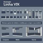 Balcão De Cozinha 120 Cm 2 Portas 3 Gavetas Branco/azul Vik M