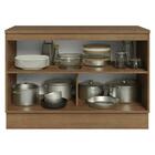 Balcão De Cozinha 120 Cm 2 Portas Rustic/azul Vik Madesa