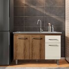 Balcão De Cozinha 120 Cm 3 Portas 1 Gaveta S/ Tampo Franca Me