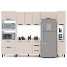 Balcão De Cozinha 120 Cm Meena 2 Portas 3 Gavetas Branco/crem