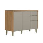 Balcão De Cozinha 120 Cm Renard 2 Portas 3 Gavetas 100% Mdf J