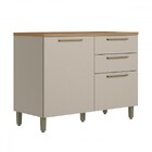 Balcão De Cozinha 120 Cm Requin 1 Porta 3 Gavetas 100% Mdf Je