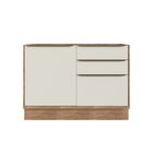 Balcão De Cozinha 120cm 1 Porta 3 Gavetas Viena  Louro Freijó