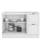 Balcão De Cozinha 120cm 2 Portas 2 Gavetas Sem Tampo Unna Yes