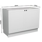 Balcão De Cozinha 120cm 2 Portas Sevilha Branco Ártico