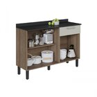 Balcão De Cozinha 120cm 3 Portas 1 Gaveta Vegas Itatiaia Cast