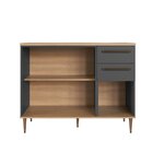 Balcão De Cozinha 120cm 3 Portas 2 Gavetas Com Tampo 25cm Isa