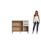 Balcão De Cozinha 120cm 3 Portas 2 Gavetas Espaço Cuba Ou Tam