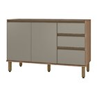 Balcão De Cozinha 120cm 3 Portas 2 Gavetas Vicenza Espresso M