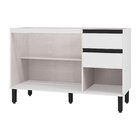Balcão De Cozinha 120cm 3 Portas 2 Gavetas Vicenza Espresso M